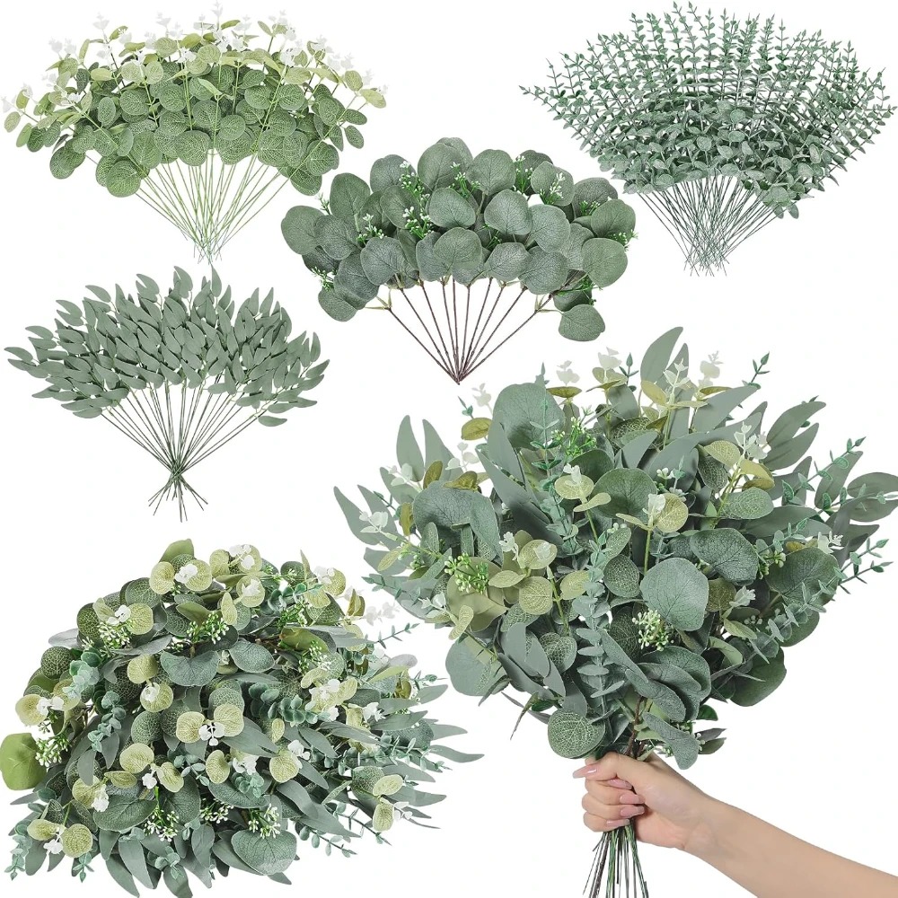 Eucalyptus Preserved - 20 piezas tallos de hojas de