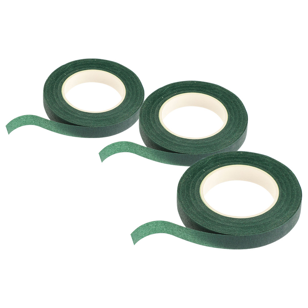Florist Wreath Supply - 3 piezas de cinta floral verde