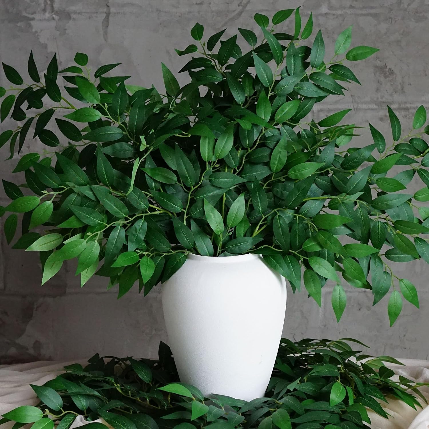 Ruscus Stem Faux - 130 Piezas de Ramas de Ruscus