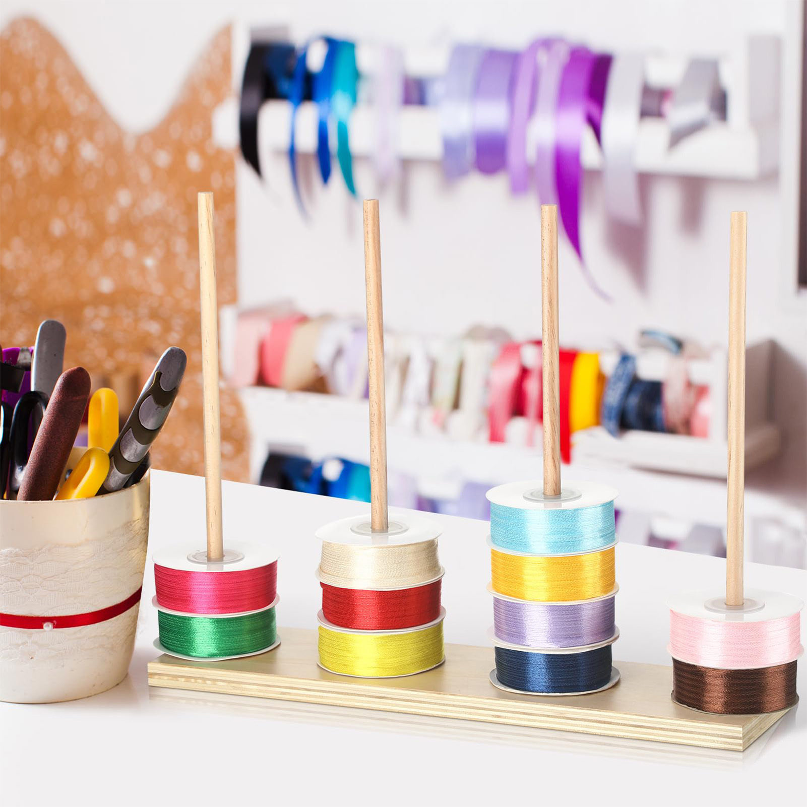 Organizador de Cintas de Mader - Florist Supply Ribbon reseña y precio