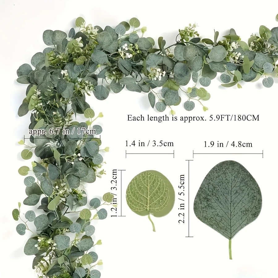 Guirnalda de hojas de eucalipt - Eucalyptus Preserved reseña y precio