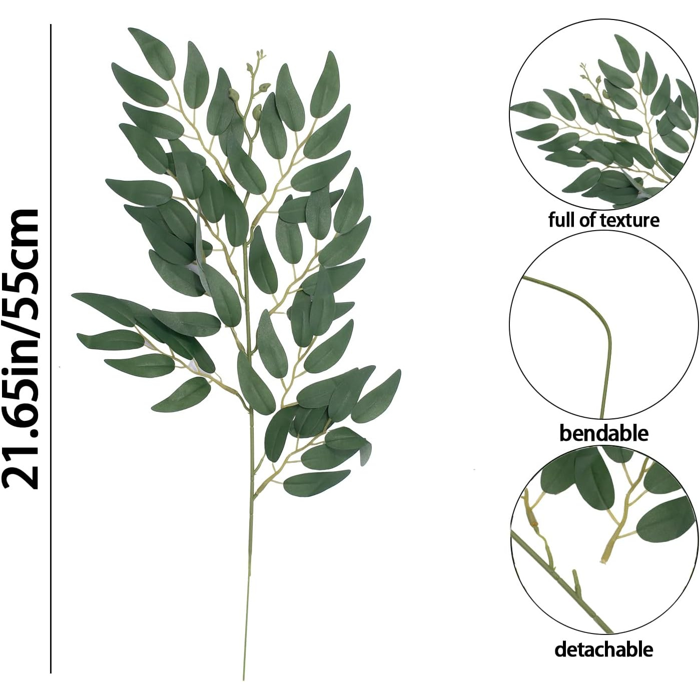 24 Uds. De tallos verdes artif - Ruscus Stem Faux reseña y precio