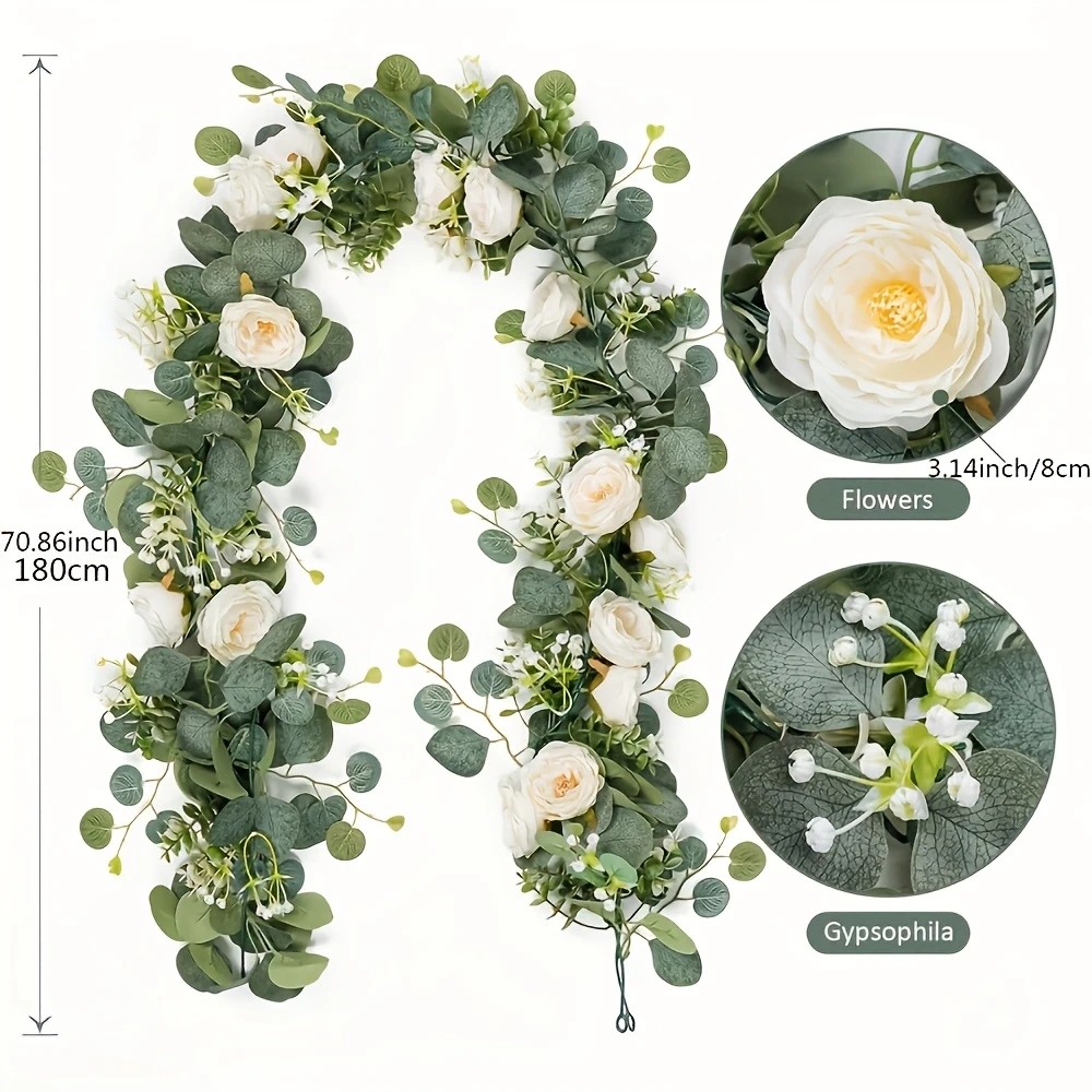 Guirnaldas de eucalipto y rosa - Eucalyptus Preserved reseña y precio