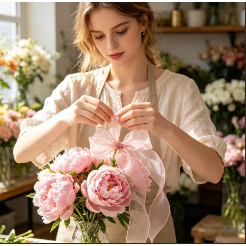 Cinta de organza ondulada de 1 - Florist Supply Ribbon reseña y precio