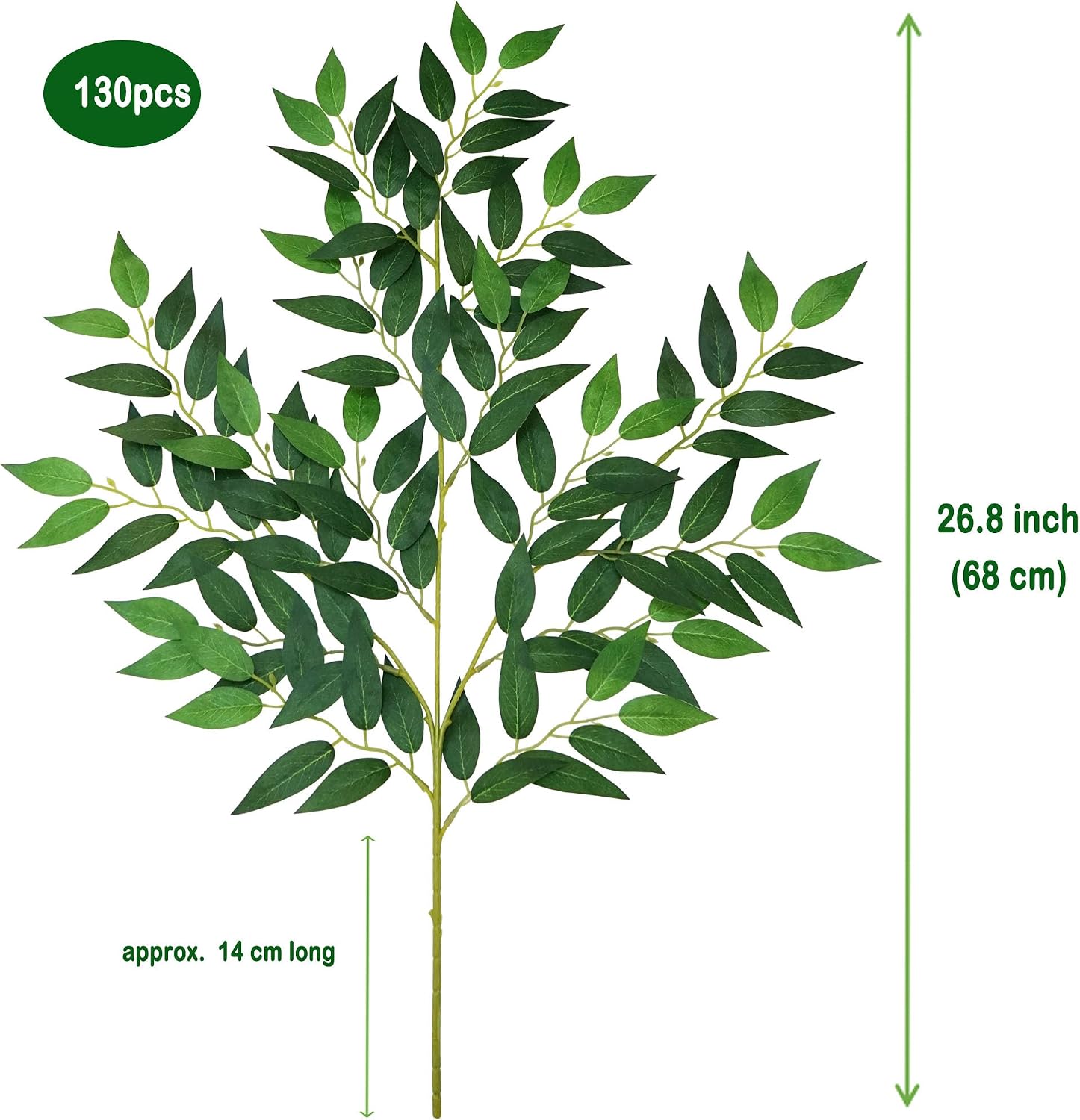 130 Piezas de Ramas de Ruscus  - Ruscus Stem Faux reseña y precio