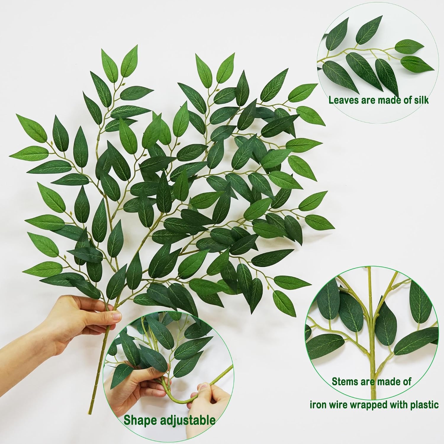 130 Piezas de Ramas de Ruscus  - Ruscus Stem Faux reseña y precio
